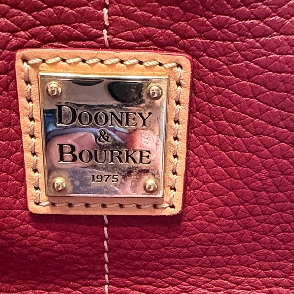 Dooney & Bourke Cherry Red Satchel with matching pouch - Picture 2 of 16